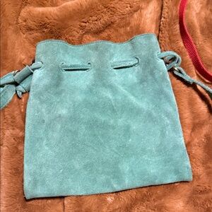 Free People Turquoise Suede Shoulder Bag